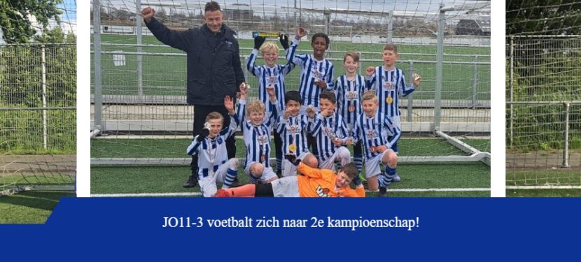 JO11-3 voetbalt zich naar 2e kampioenschap!